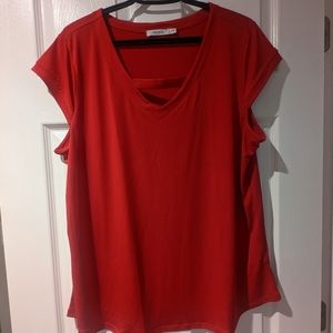 Rickis Red V-Neck Strap Top